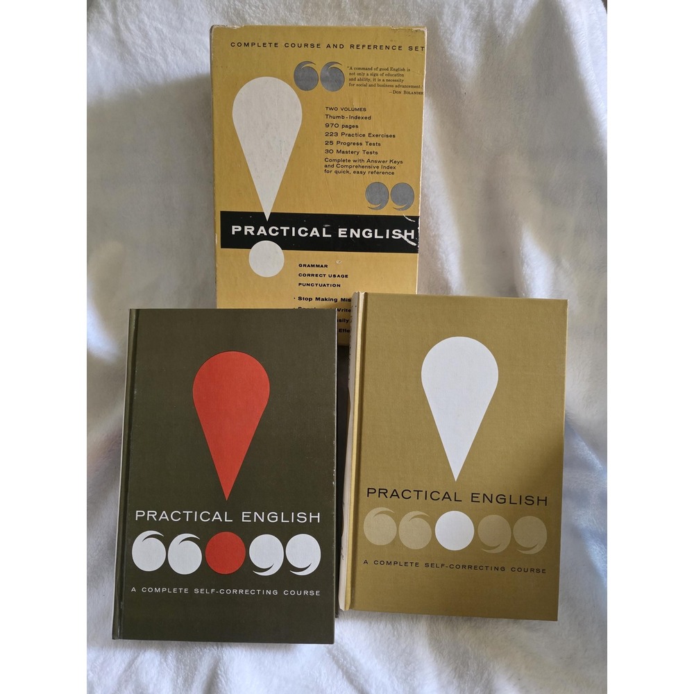 Vintage "66 Practical English Complete Course Reference Set Madeline Semmelmeyer